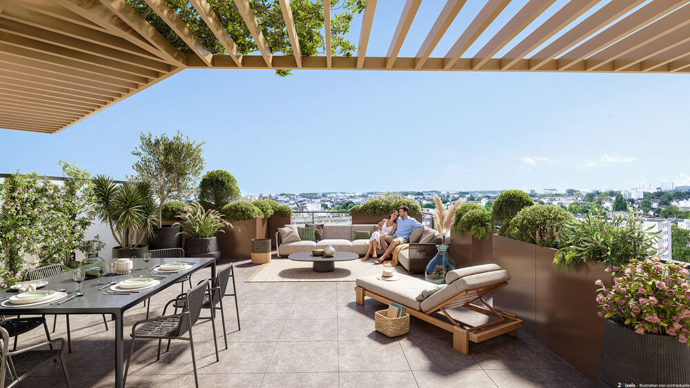 ATTIQUE DEXCEPTION DE 115 M²  SEUL AU DERNIER ÉTAGE, 2 BALCONS ET VUE PANORAMIQUE
