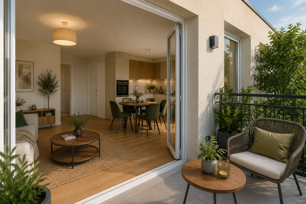Vente Appartement RETOUR DE LOT - T2 44m - BALCON SUD - PARKING - FNO Carrieres sous poissy