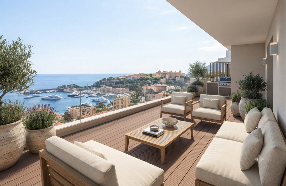 EXCEPTIONNEL APPARTEMENT 4 PIECES TRAVESANT DE STANDING AUX PORTES DE MONACO