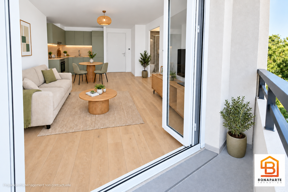 Charmant 2 pièces en étage avec balcon+parking à 300m gare ligne RER C+H