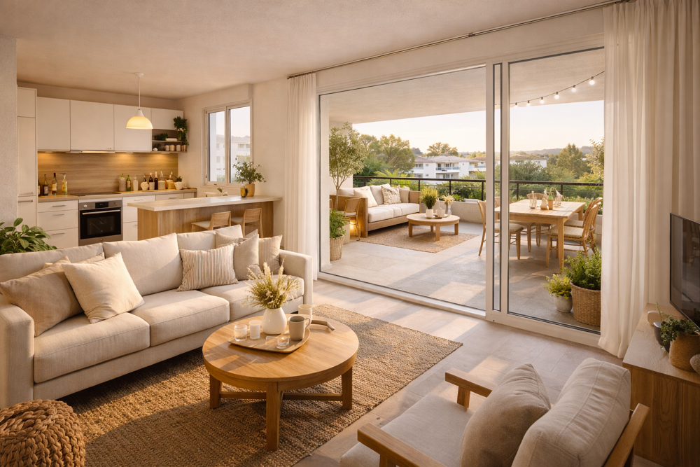 Vente Appartement BELLE TERRASSE PLEIN SUD - T3 de 61m² - CENTRE AVIGNON A PIED Avignon