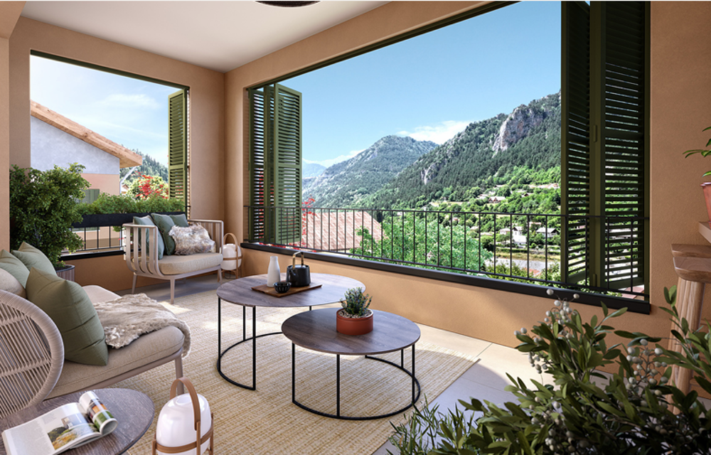 Saint-Martin-Vésubie - MAGNIFIQUE T3 REZ DE JARDIN DE 68M² AVEC 38M² D'EXTERIEUR VUE SUR LA COLLINE