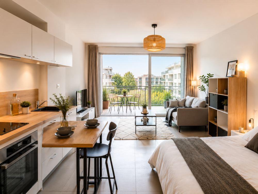 Coup de coeur : studio neuf de 32 m² avec balcon dans résidence contemporaine