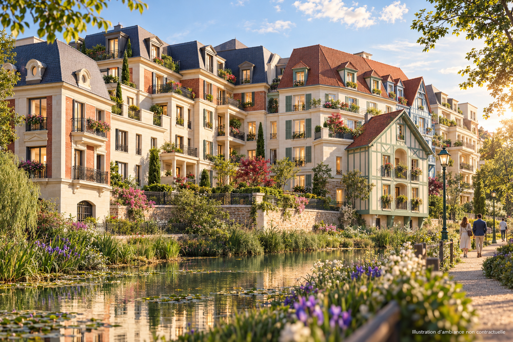 Vente Appartement 7000€ DE REMISE IMEDIATE - ADRESSE D'EXCEPTION - JARDINS ET CANAL -T3 PLEIN SUD POUR ADRESSE Le plessis-robinson