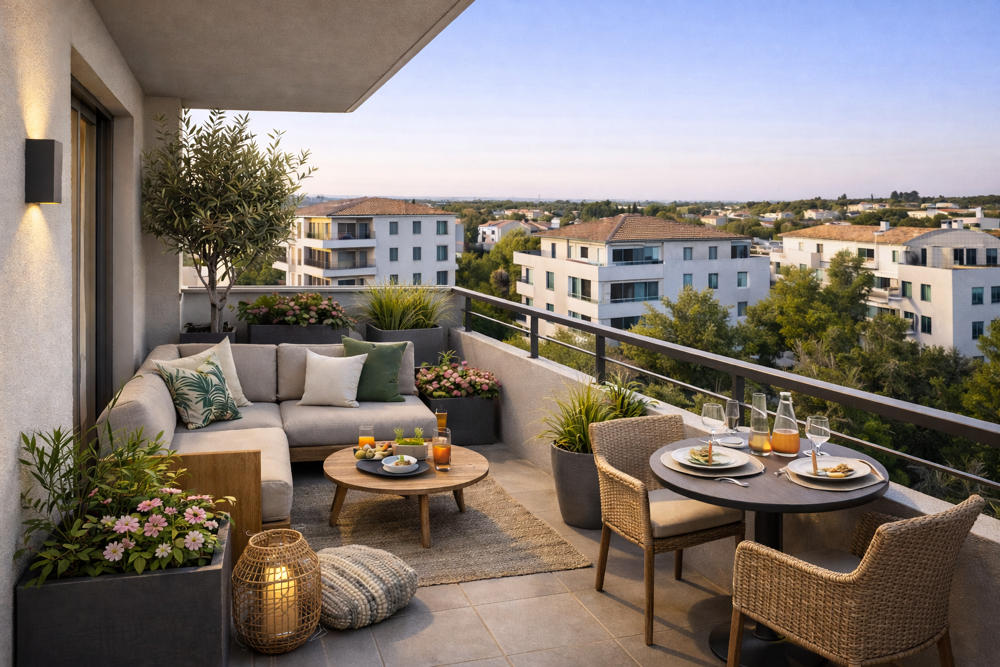 PROCHE CENTRE VILLE  MAGNIFIQUE 3P BIEN AGENCÉ DE 60M² AVEC GRANDE TERRASSE DE 17M²