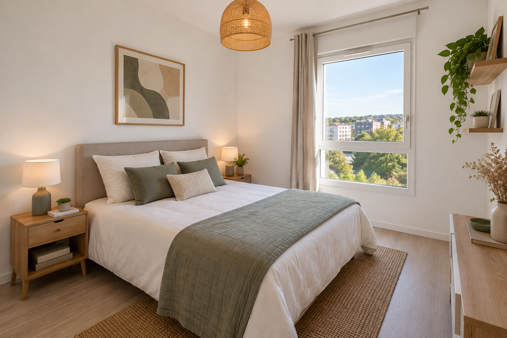 T2 DE 42 M² AU 5E ÉTAGE AVEC BALCON SUD DE 5 M² ET PARKING COUVERT