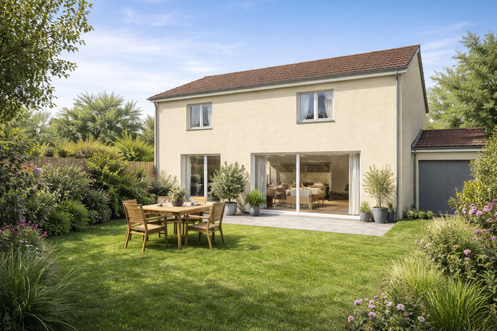 Vente Maison Maison neuve 4 pièces, 3 chambres, jardin et 2 parkings Mantes la jolie