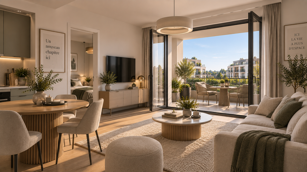 MONTÉVRAIN  DERNIÈRE OPPORTUNITÉ ! 2 PIÈCES AVEC TERRASSE  LIVRAISON DÉBUT 2027