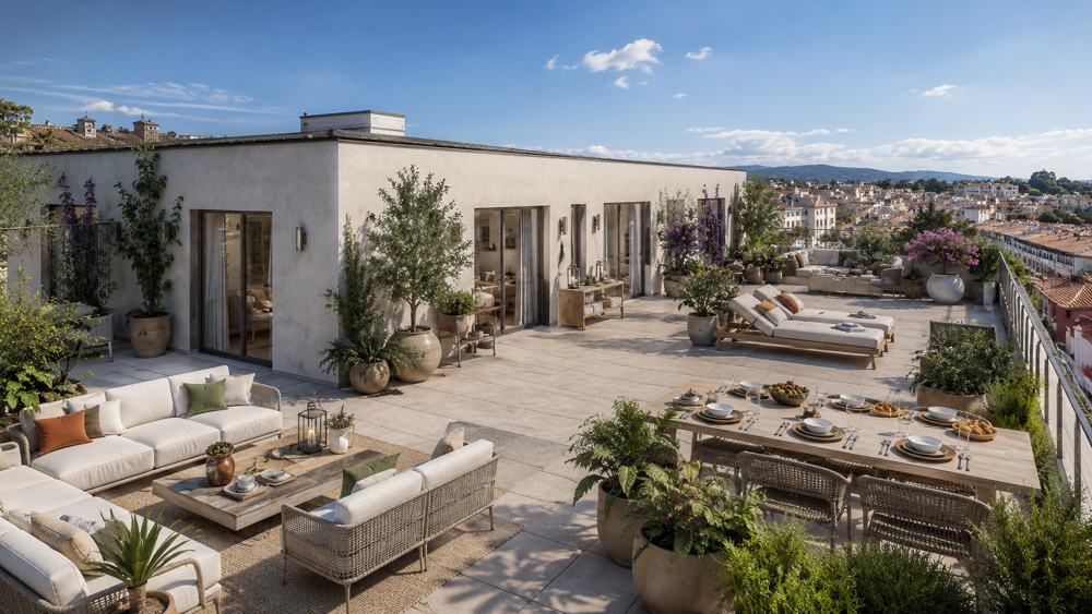 Vente Appartement RETOUR DE LOT ! PENTHOUSE DE 105M² AVEC 229M² DE TERRASSE EN PLEIN CENTRE-VILLE Cagnes sur mer
