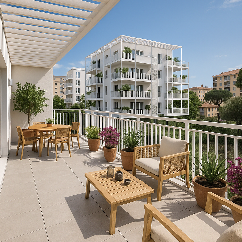 Vente Appartement CONFORT FAMILIAL & ESPACE : SUPERBE T3 NEUF AVEC SÉJOUR XXL ET LOGGIA Marseille 15