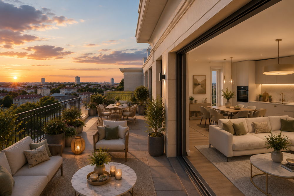 T4 de standing 85m² LIGNE 14 - Terrasse SUD 25m² - Double parking