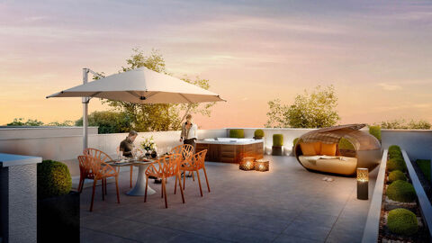   A Saisir T4  DERNIER ETAGE avec 66 m2 terrasse plein Ciel   A 10 MINUTES DE LYON Appartement - 4 pice(s)