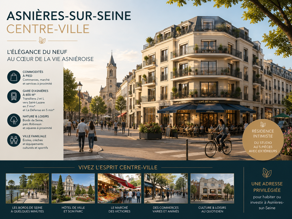 Appartement 3 pièces 57 m² · à Asnieres sur Seine · 57 m² · 560 000 €