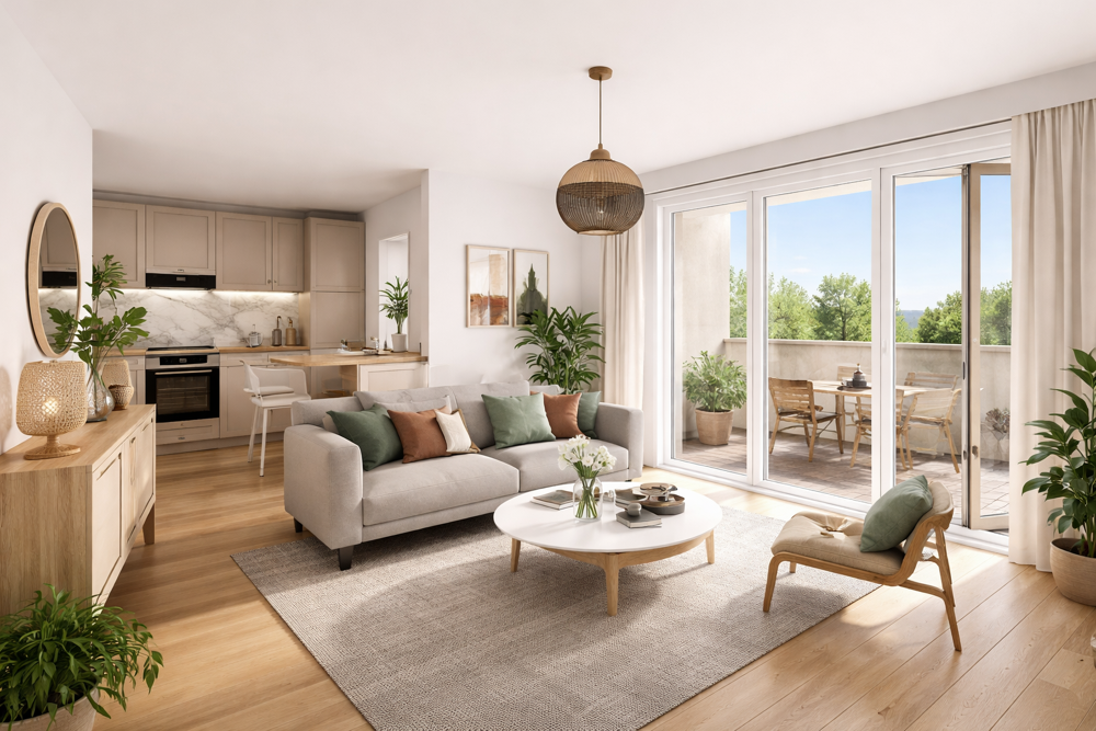 Vente Appartement Exceptionnel 3 pièces neuf avec double terrasses + parking à 9 min à pied de la gare !!! Vernouillet