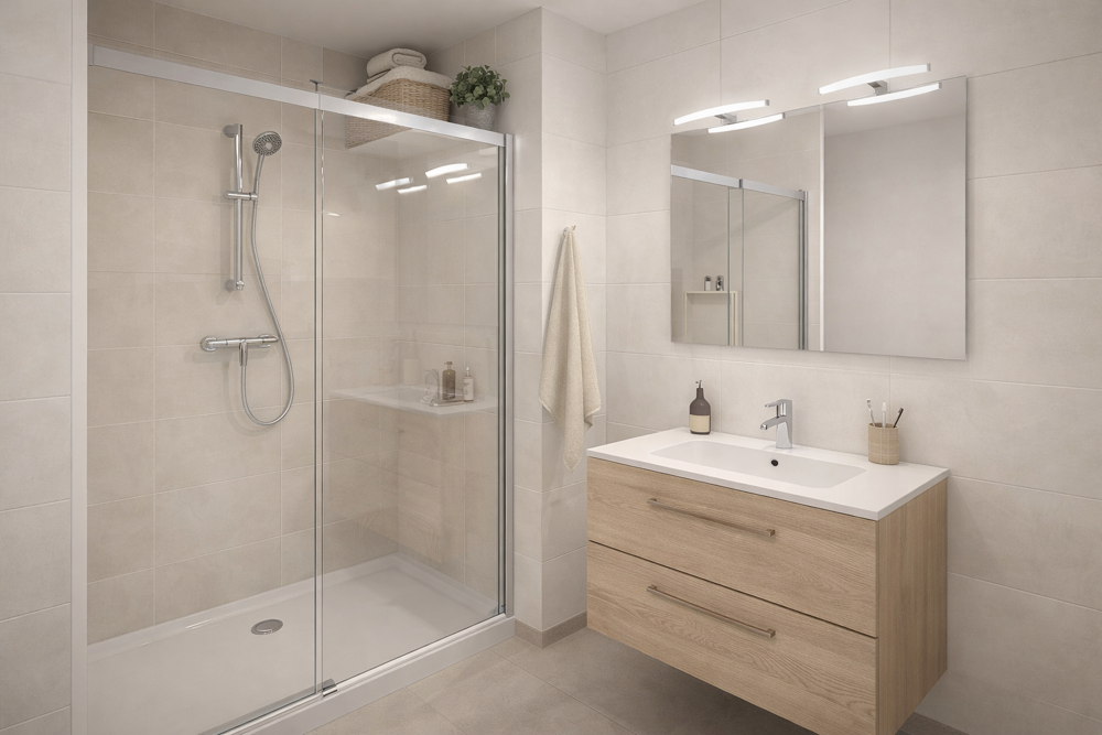2 pièces de 46 m² avec balcon et 2 parkings  Plaisir