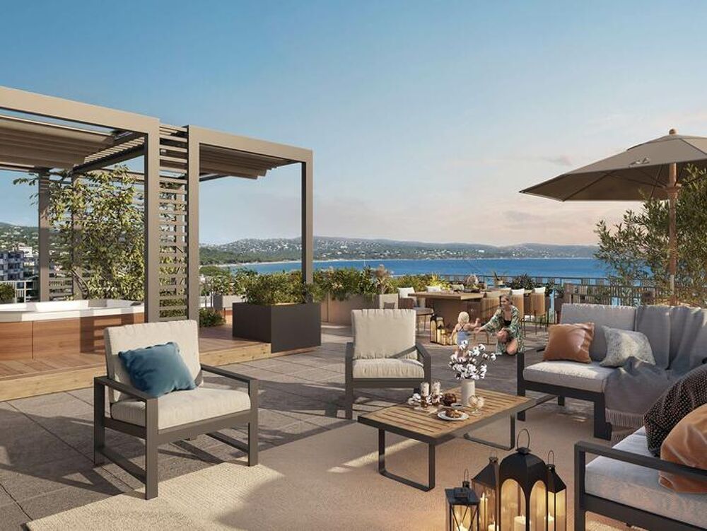 Vente Appartement .4 PIECES EN ETAGE ELEVE VUE MER - 90M� AVEC 30M� DE TERRASSE EXPOSE SUD St laurent du var