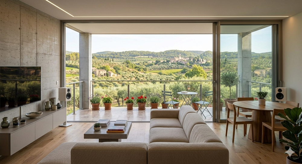 LIVRAISON IMMINENTE - 2 PIECES AVEC TERRASSE VUE SUR LES OLIVIERS PLEIN OUEST