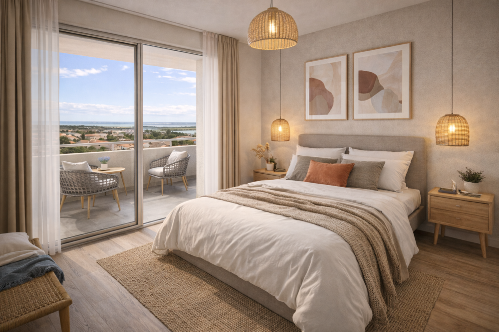 Appartement neuf 3 pièces au 3ème étage sur 4  Entre port, mer et nature