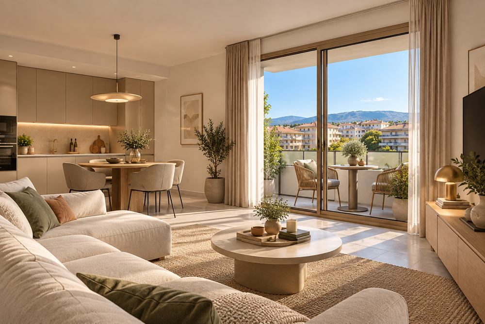 Vente Appartement Appartement 3 pièces - 60m² - Terrasse - Centre-ville - RE2020 - Cuisine Offerte Saint laurent du var