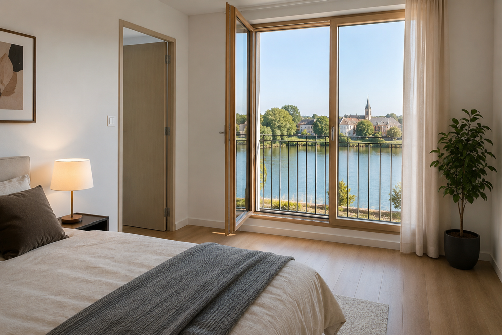 SUPERBE T3 TRAVERSANT AU COEUR DE L'ILE ST LAURENT - VUE DEGAGEE SUR LA SAONE