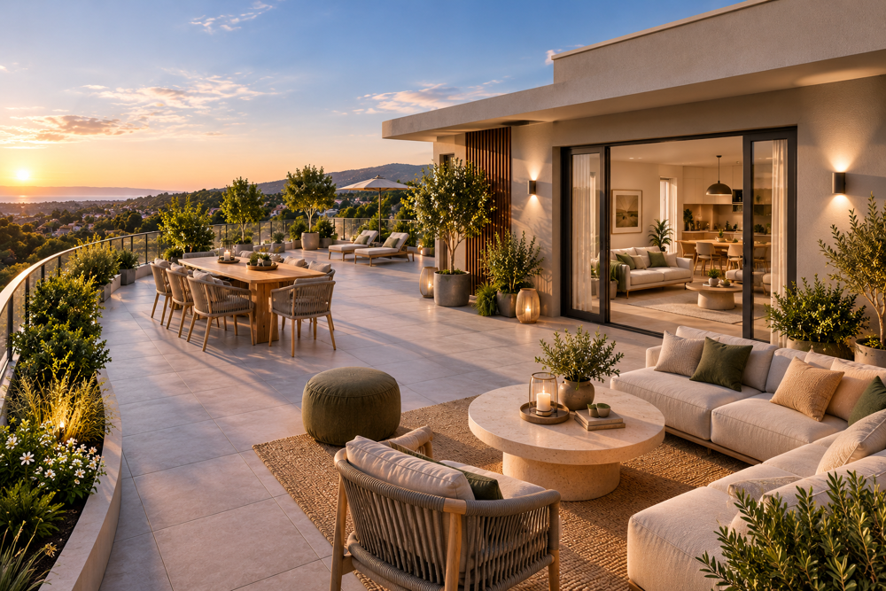 Vente Appartement RARE SUR LE MARCHE : MAGNIFIQUE 4 PIECES EN ANGLE DE 105M² AVEC GRANDE TERRASSE - VUE MER - PISCINE Antibes