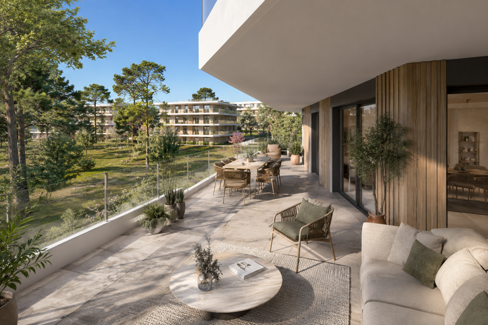 RETOUR DE LOT VALBONNE- SPENDIDE T3 DE 61M² AVEC 39M² DE TERRASSE IMPLANTE DANS UN PARC ARBORE