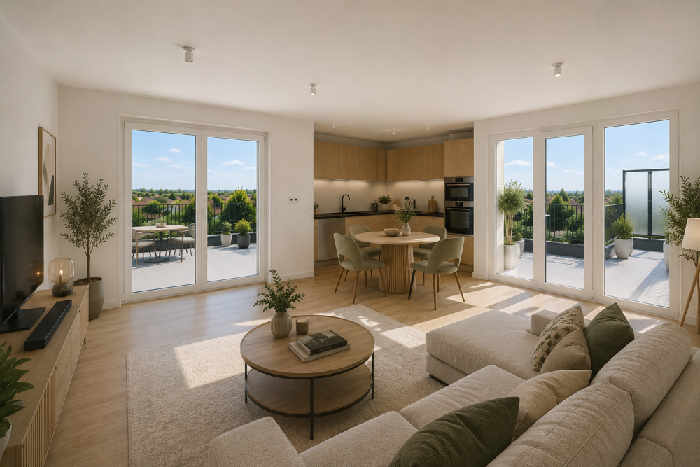 OPPORTUNITÉ UNIQUE !!! T2 DERNIER ÉTAGE - TERRASSE XXL DE 21m² PLEIN CIEL + PKG!!!