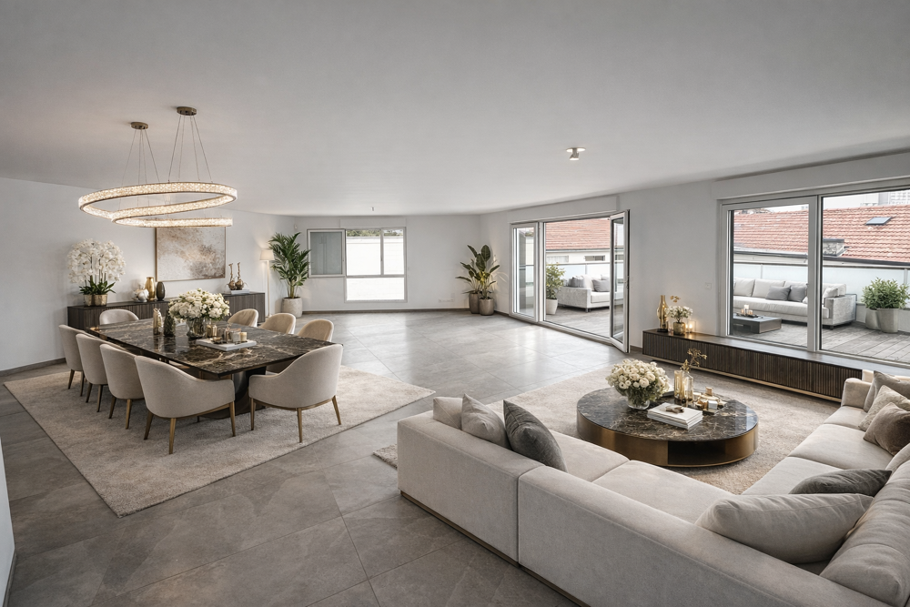 NEUF ET LIVRÉE : RETOUR A LA VENTE !! 124 m² en DERNIER ÉTAGE avec 77 m2 de TERRASSE !!!