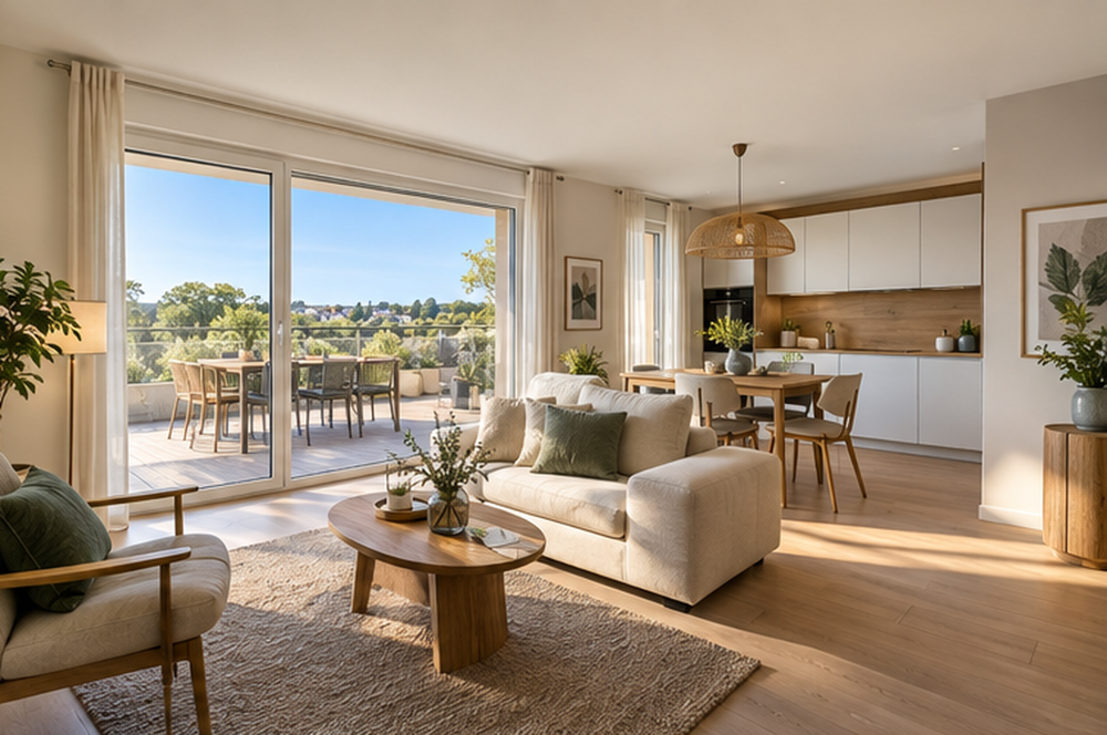 Vente Appartement *T4 DE 96 M² AU DERNIER ÉTAGE AVEC TERRASSE SUD-OUEST DE 30 M², 3 PARKINGS ET CELLIER Guidel