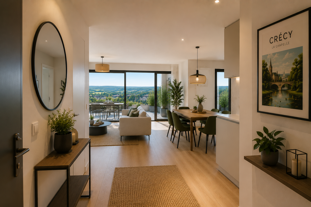 Vente Appartement MAGNIFIQUE 3 PIECES - DERNIER ÉTAGE AVEC TERRASSE DE 35 M² Crecy la chapelle