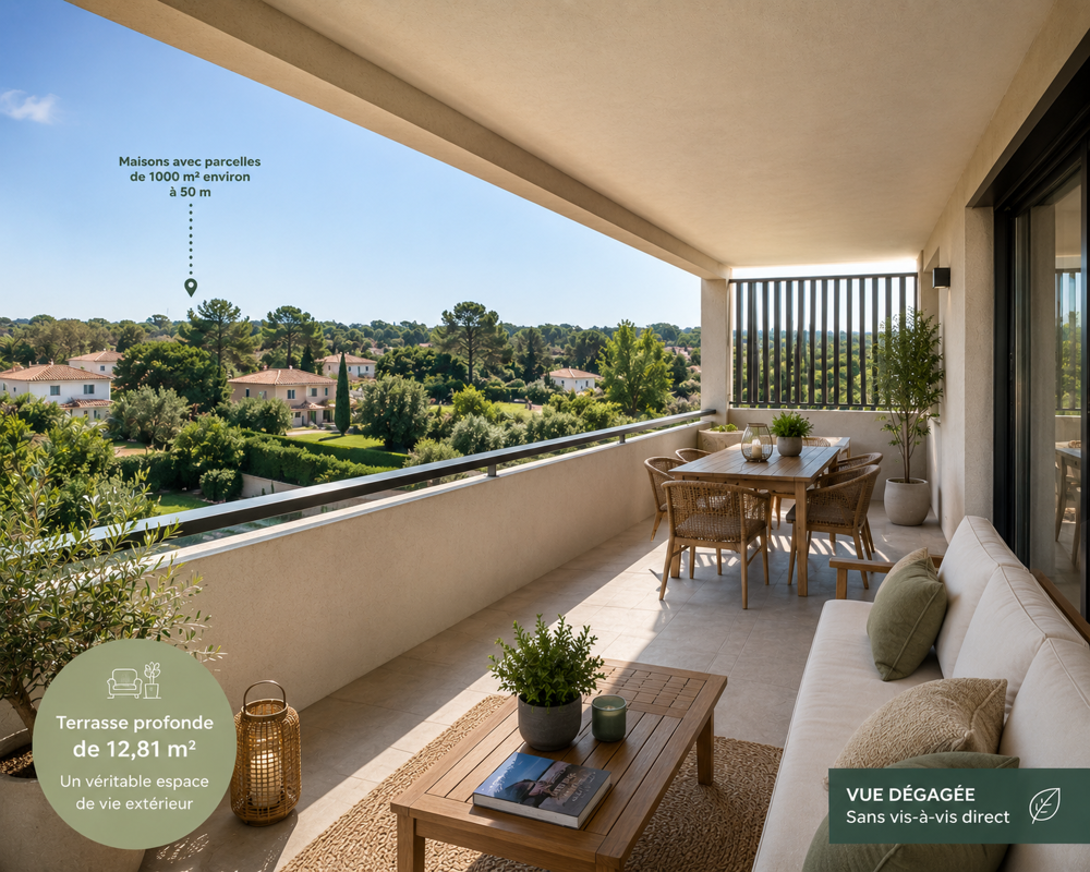 Vente Appartement Aux portes d'Éguilles – Grand T2 neuf avec belle terrasse Aix en provence