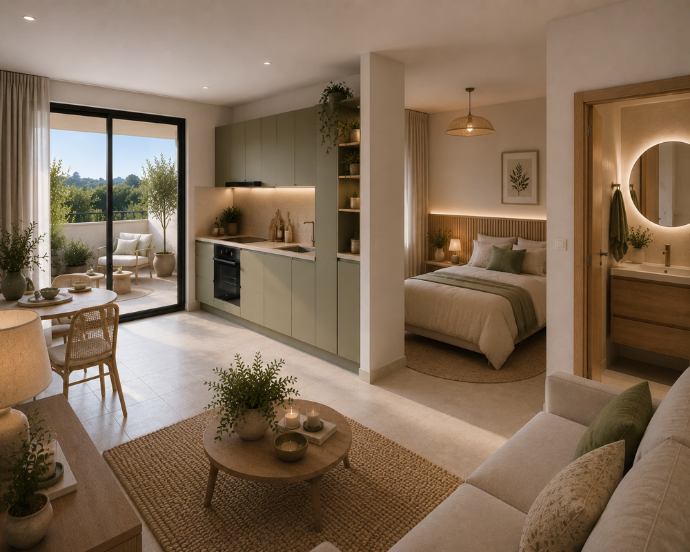 Charmant T1 de 36m² avec terrasse de 11m² dans un environnement calme