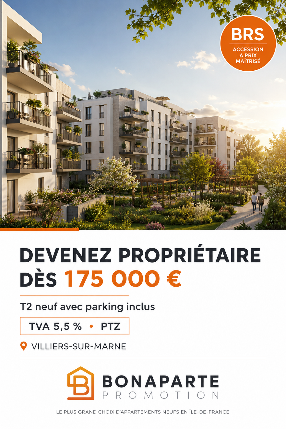 Vente Appartement -- Devenez propriétaire dès 175 000 € Villiers sur marne