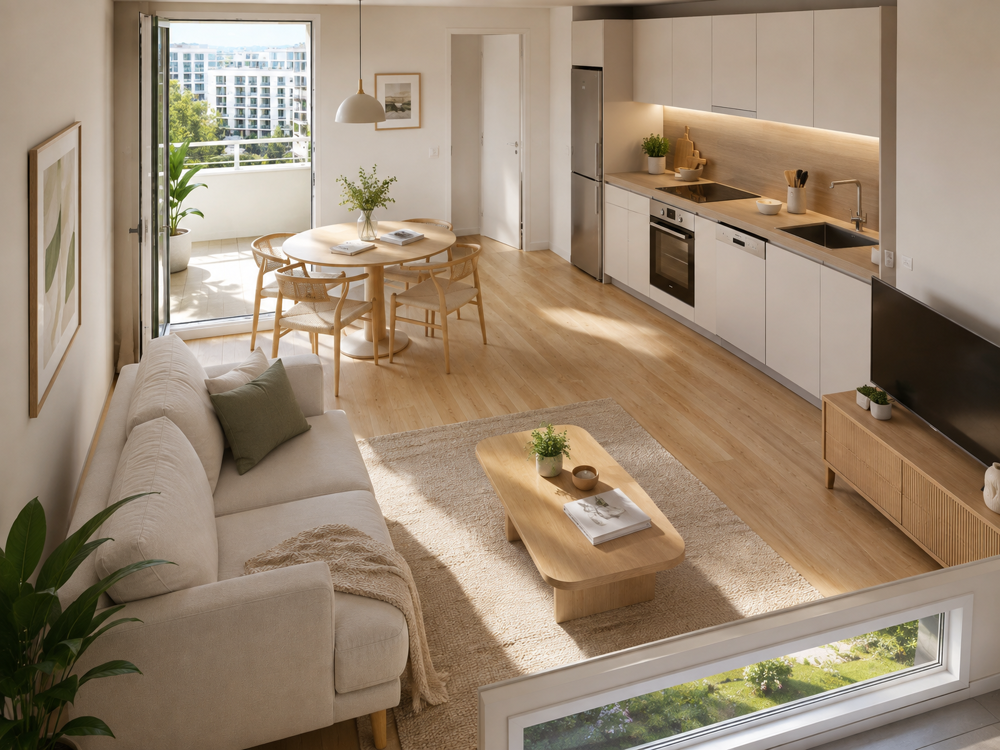 Vente Appartement Coup de cœur : T3 neuf avec balcon dans résidence contemporaine Strasbourg