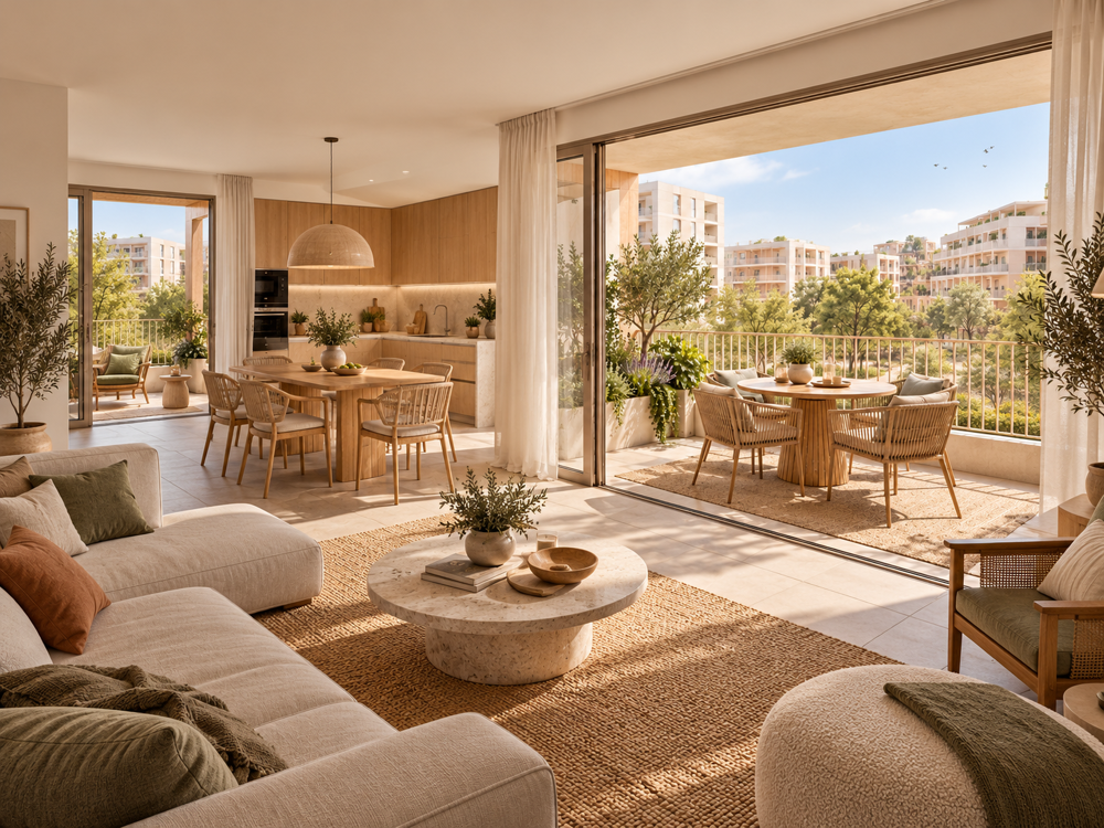 Vente Appartement MARSEILLE 15ÈME - TRIPLE ÉSPACE EXTÈRIEUR POUR CE T3 - RARE À LA VENTE Marseille 15