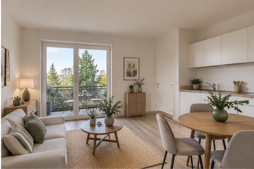 T2 DE 39 M² AU 1ER ÉTAGE AVEC BALCON DE 6 M² ET PARKING EXTÉRIEUR