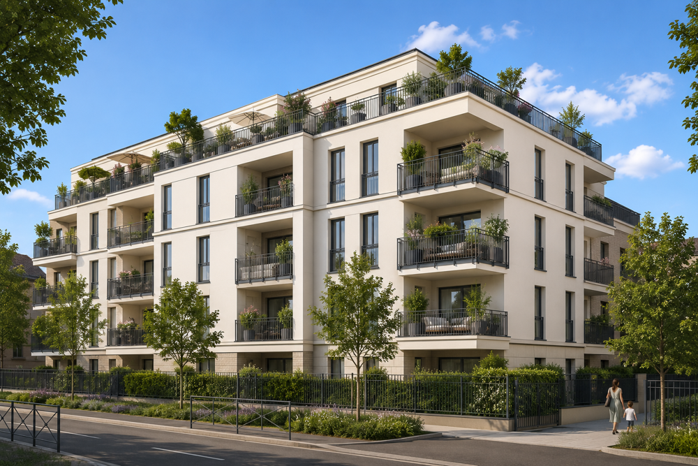 Vente Appartement T4 standing 85 M²–35 M² TERRASSES–DERNIER ÉTAGE–MÉTRO 14 L hay les roses