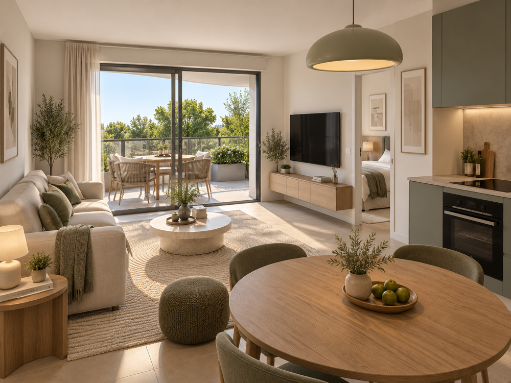 Vente Appartement RETOUR DE LOT : MAGNIFIQUE 2 PIECES DE 40M² AVEC LARGE TERRASSE - PISCINE - VERDURE Antibes