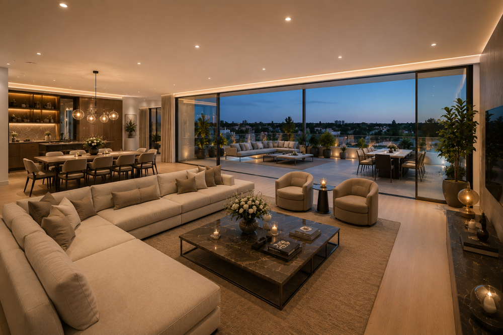 INCROYABLE 4 PIECES DE 140M² AVEC TERRASSE DE 230M² DERNIER ETAGE A PIED DU CENTRE