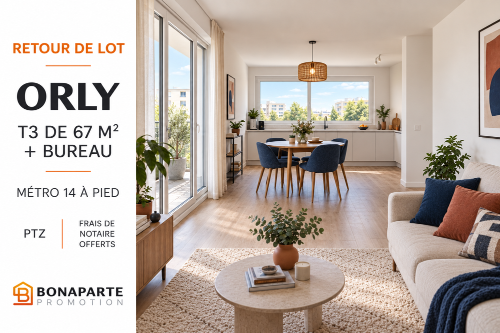 Vente Appartement -- RETOUR DE LOT – MÉTRO 14 À PIED Orly