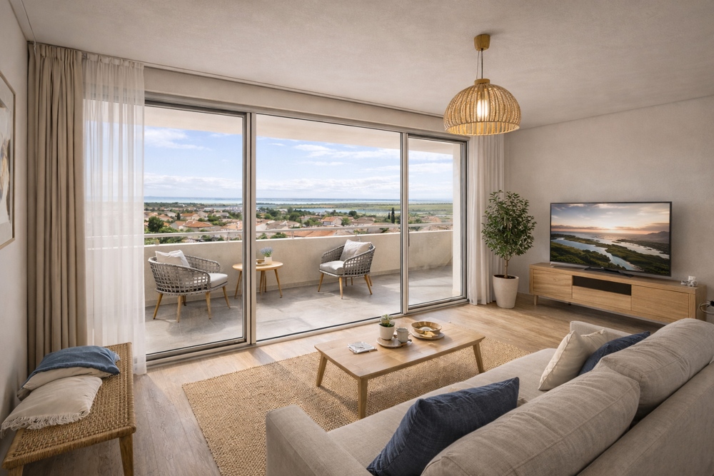 Appartement neuf 3 pièces au 3ème étage sur 4  Entre port, mer et nature