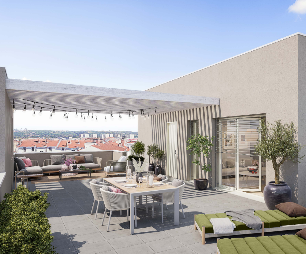DUPLEX au DERNIER ÉTAGE de 150m2 avec 130 m2 de TERRASSE !