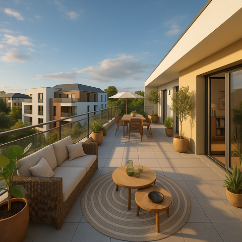   SPLENDIDE T3 DERNIER ETAGE AVEC 30M� DE TERRASSE -RESIDENCE AVEC PISCINE Appartement - 3 pi�ce(s)