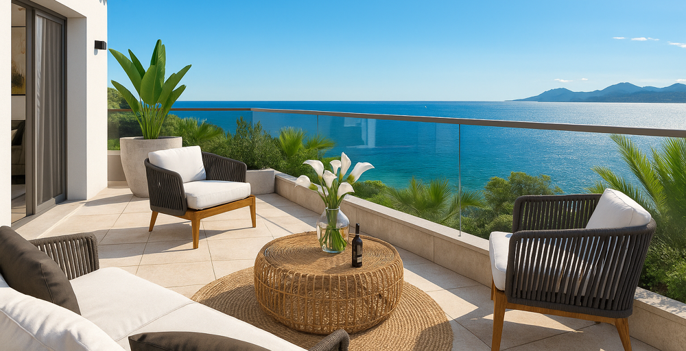 Vente Appartement Juan-les-Pins : Magnifique 3 pièces traversant, belle terrasse avec vue mer, à deux pas des plages Antibes