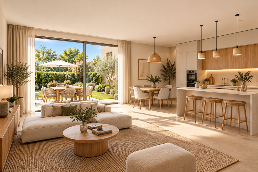 Vente Appartement POUSSAN – MAISON NEUVE 3 CHAMBRES AVEC JARDIN DE 114 M² ET GARAGE Poussan