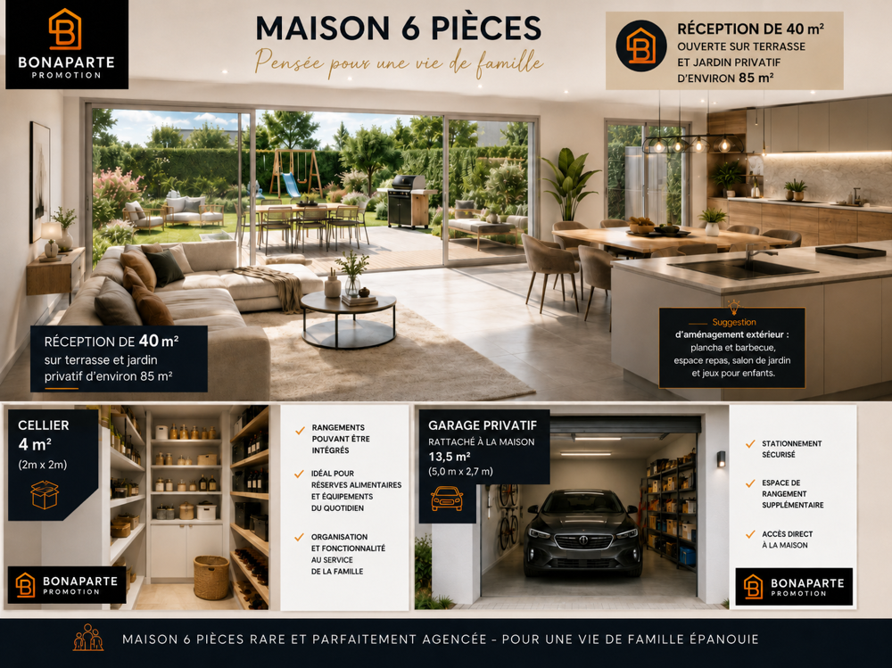 Votre prochain voisin du dessus ? Le ciel! Maison neuve 6 pièces rare, livraison septembre 2026.