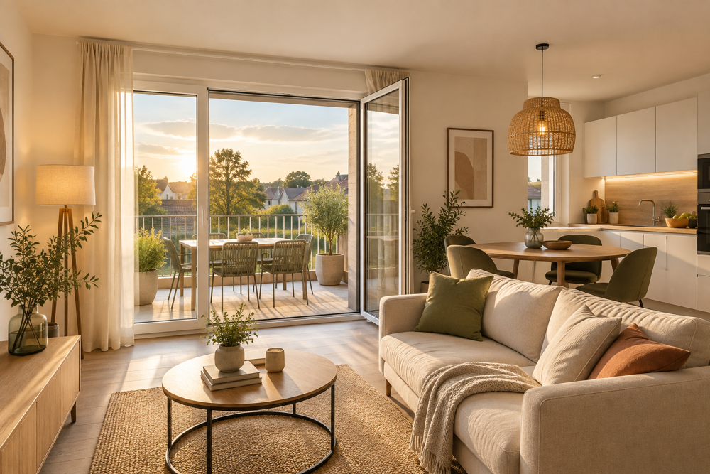 Vente Appartement T3 DE 59 M² AU 2E ÉTAGE AVEC BALCON OUEST DE 9 M² ET PARKING Hennebont