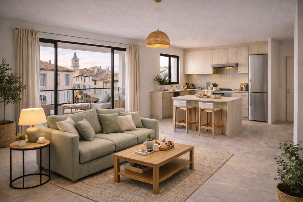 CENTRE VILLE - 3P DE 65M² AVEC TERRASSE ET STATIONNEMENTS