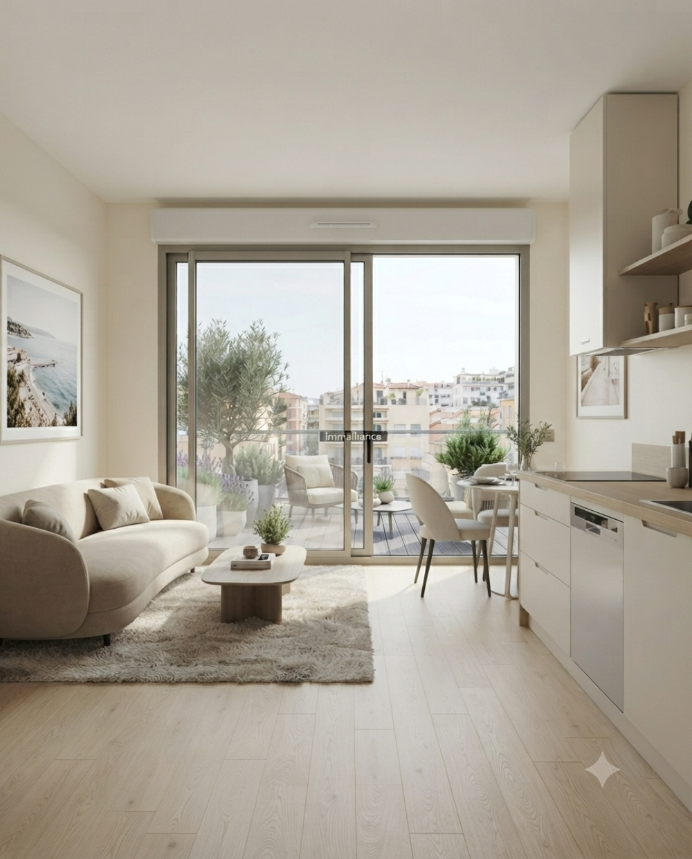 Vente Appartement T3 traversant avec 47 m² de terrasses – Nice, accès tramway immédiat Nice