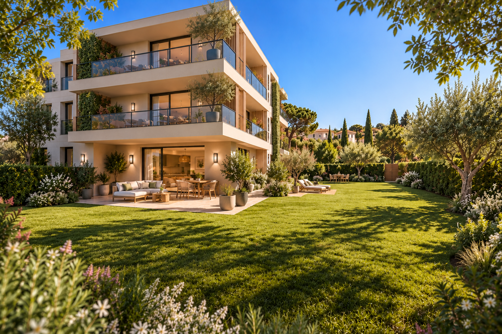 Vente Appartement T4 NEUF EN REZ-DE-JARDIN AVEC JARDIN PRIVATIF DE 270 M² Aix-en-provence
